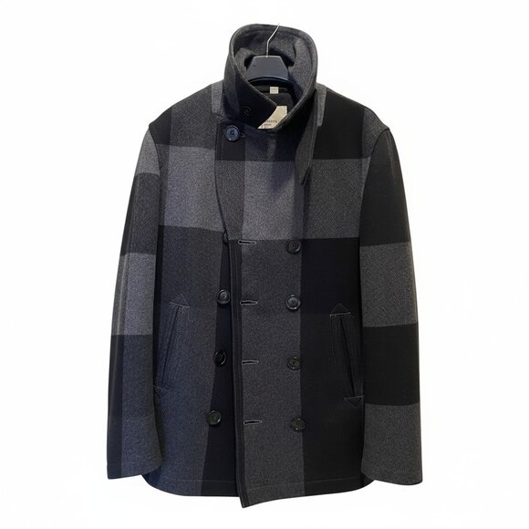 Burberry Plaid Peacoat Wool EUC - Picture 14 of 15
